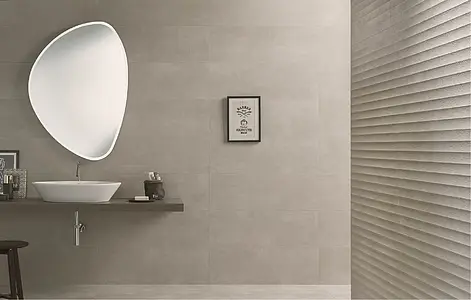 Hintergrundfliesen, Optik beton, Farbe beige, Keramik, 30x90 cm, Oberfläche matte