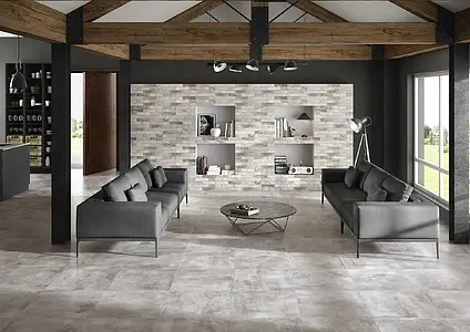 Basistegels, Effect betonlook, Kleur grijze, Ongeglazuurd porseleinen steengoed, 60x60 cm, Oppervlak antislip