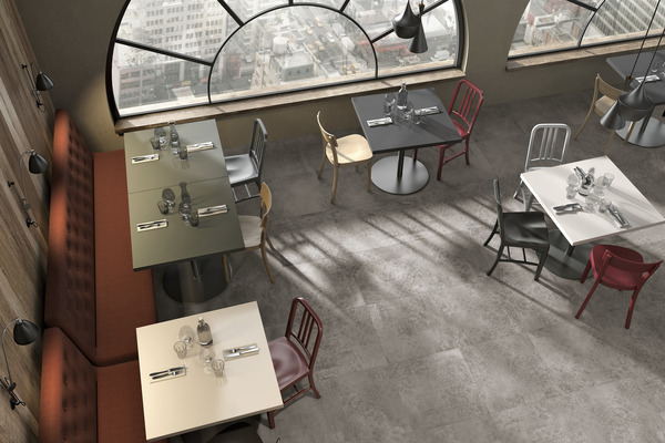 Urban Kollektion des Feinsteinzeuges hergestellt von Porcelaingres, 2, Optik beton