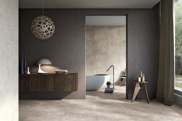 Urban Kollektion des Feinsteinzeuges hergestellt von Porcelaingres, 1, Optik beton