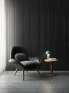 Basistegels, Effect terrazzo look, Kleur grijze,zwarte, Geglazuurde porseleinen steengoed, 30x30 cm, Oppervlak antislip
