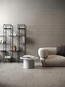 Effekt terrazzo, Farve grå, Grundflise, Glaseret porcelænsstentøj, 30x30 cm, Overflade skridsikker