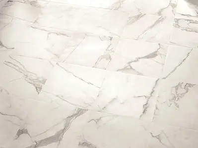 Effekt sten, Farve hvid, Grundflise, Glaseret porcelænsstentøj, 59x59 cm, Overflade mat