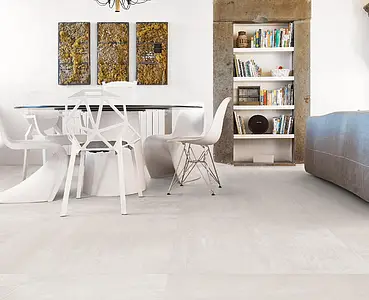 Grundflise, Farve hvid, Glaseret porcelænsstentøj, 120x120 cm, Overflade skridsikker