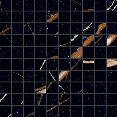 Provenza, Unique Marble, EL61_UniqueMarbleMosaico3X3SaharaNoirSilktech
