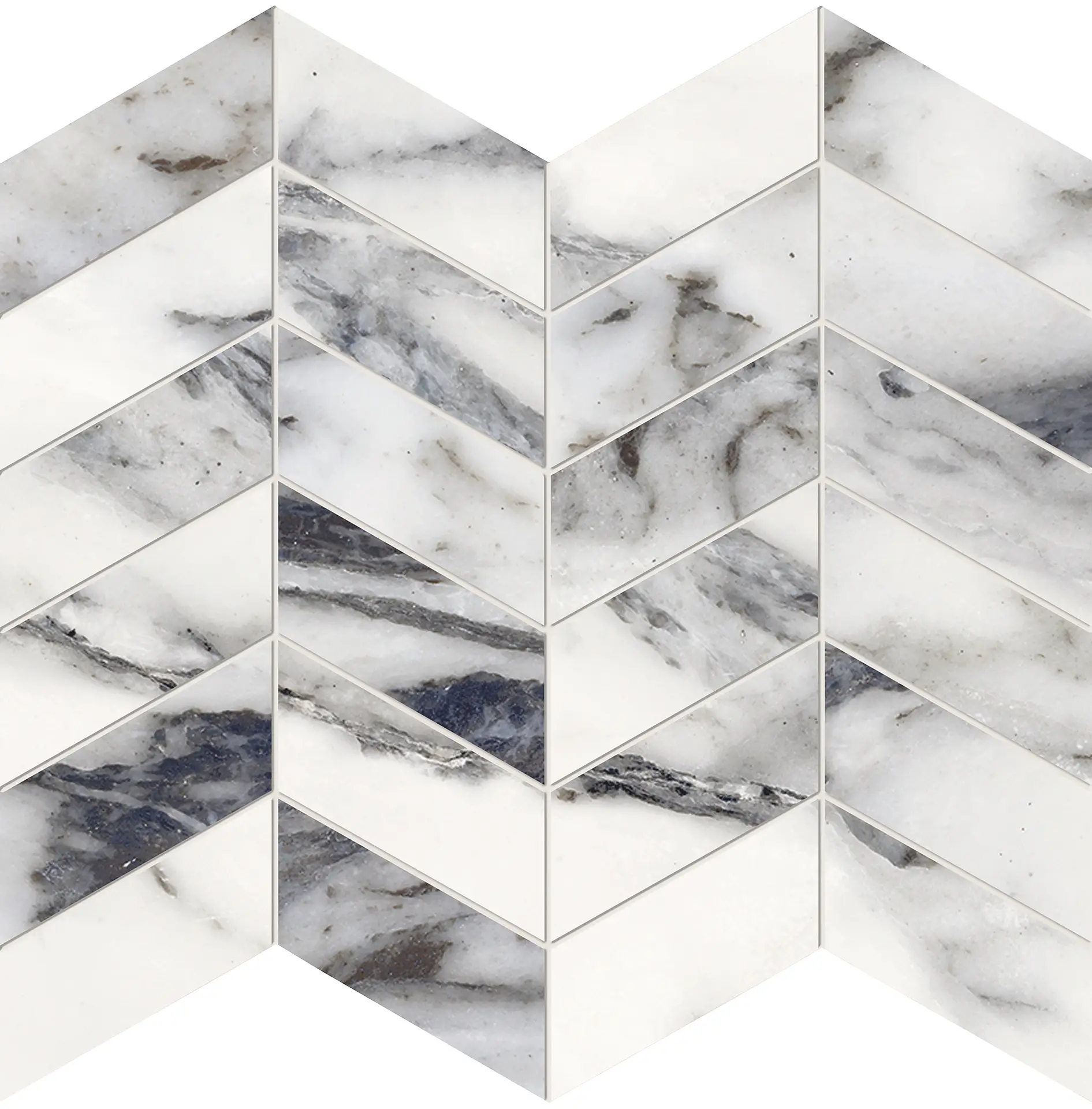 EL92_UniqueMarbleMosaicoArrowsBiancoSienaSilktech Provenza Unique Marble