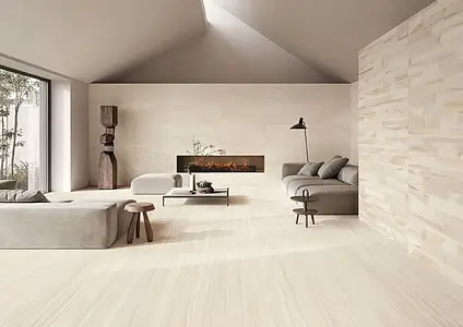 Background tile, Effect other stones, Color beige, Glazed porcelain stoneware, 60x120 cm, Finish antislip
