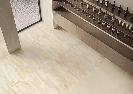 Background tile, Effect other stones, Color beige, Glazed porcelain stoneware, 60x120 cm, Finish antislip