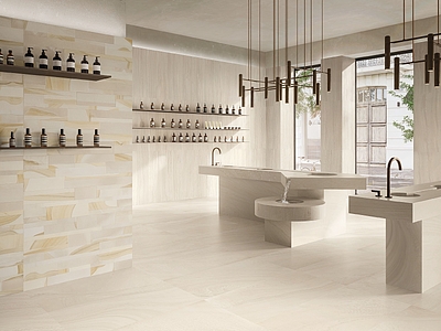 Azulejo base, Efecto otros tipos de piedra, Color beige, Gres porcelánico esmaltado, 60x120 cm, Acabado antideslizante