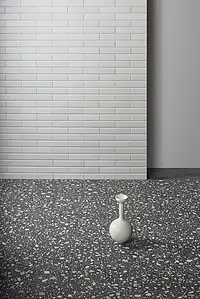 Background tile, Effect unicolor, Color grey, Ceramics, 5x25 cm, Finish matte