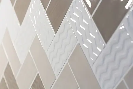 Background tile, Effect unicolor, Color grey, Ceramics, 6.5x13.2 cm, Finish glossy