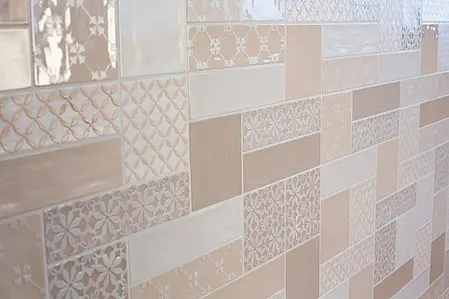 Background tile, Effect unicolor, Color white, Ceramics, 6.5x26.6 cm, Finish glossy
