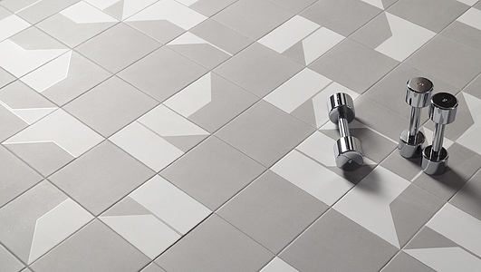 Logica Porcelain Tiles produced by Quintessenza Ceramiche, Style patchwork, Concrete effect