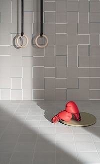 Logica Porcelain Tiles produced by Quintessenza Ceramiche, Concrete, unicolor effect