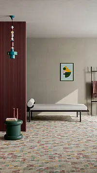 Bakgrunnsflis, Farge flerfarget, Glasert porselenssteintøy, 15x17 cm, Overflate matt