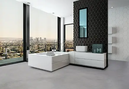 Color black, Background tile, Ceramics, 23x26.6 cm, Finish matte