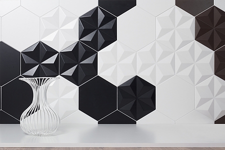 Carrelage céramique Origami de fabrication Quintessenza Ceramiche, Style patchwork, Effet unicolore