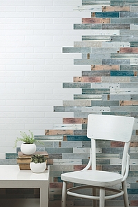 Porticciolo Ceramic Tiles produced by Quintessenza Ceramiche, Style patchwork, Wood effect