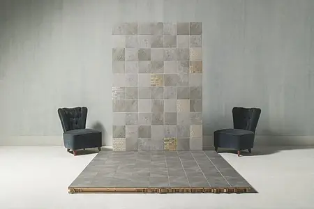 Dekor, Textur sten,skiffer, Färg grå, Glaserad granitkeramik, 20x20 cm, Yta matt