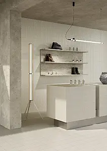 Background tile, Effect unicolor, Color white, Glazed porcelain stoneware, 7x14 cm, Finish matte