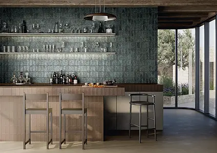 Background tile, Effect metal, Color grey, Glazed porcelain stoneware, 7x14 cm, Finish matte