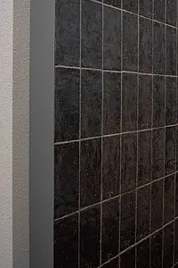 Background tile, Effect metal, Color grey, Glazed porcelain stoneware, 7x14 cm, Finish matte