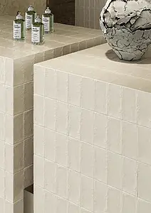 Background tile, Effect unicolor, Color white, Glazed porcelain stoneware, 7x14 cm, Finish matte