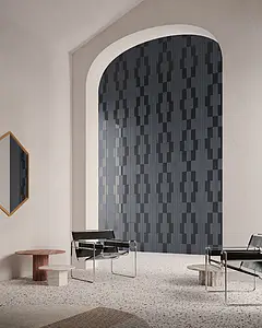 Background tile, Effect unicolor, Color navy blue, Ceramics, 5x25 cm, Finish glossy