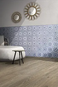 Background tile, Effect terracotta, Color navy blue, Glazed porcelain stoneware, 20x20 cm, Finish matte