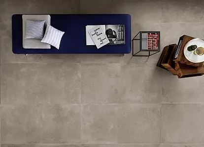 Bakgrundskakel, Textur betong, Färg grå, Oglaserad granitkeramik, 75x150 cm, Yta matt