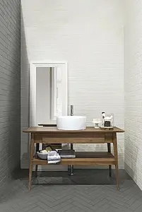 Background tile, Effect brick, Color grey, Glazed porcelain stoneware, 7x28 cm, Finish antislip
