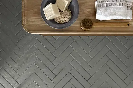 Background tile, Effect brick, Color grey, Glazed porcelain stoneware, 7x28 cm, Finish antislip
