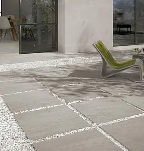 Basistegels, Effect betonlook, Kleur bruine, Ongeglazuurd porseleinen steengoed, 60x60 cm, Oppervlak antislip