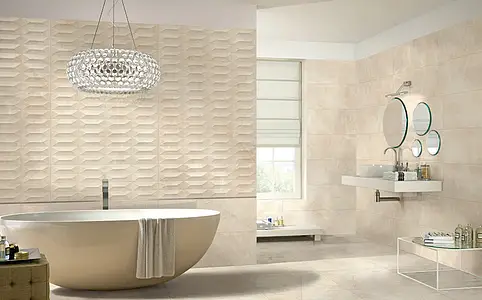 Background tile, Effect stone,other marbles, Color beige, Ceramics, 30x90 cm, Finish glossy