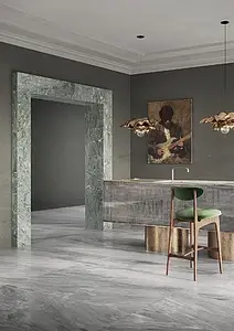Grundflise, Effekt sten,other marbles, Farve grå, Uglaseret porcelænsstentøj, 75x150 cm, Overflade mat