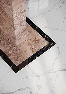 Carrelage, Effet pierre,autres types de marbre, Teinte rose,orange, Grès cérame non-émaillé, 120x278 cm, Surface polie