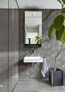 Mosaik, Optik metall, Farbe graue, Unglasiertes Feinsteinzeug, 37.5x37.5 cm, Oberfläche matte