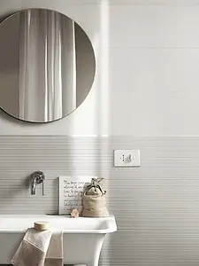 Background tile, Effect unicolor, Color white, Ceramics, 30x90 cm, Finish Honed