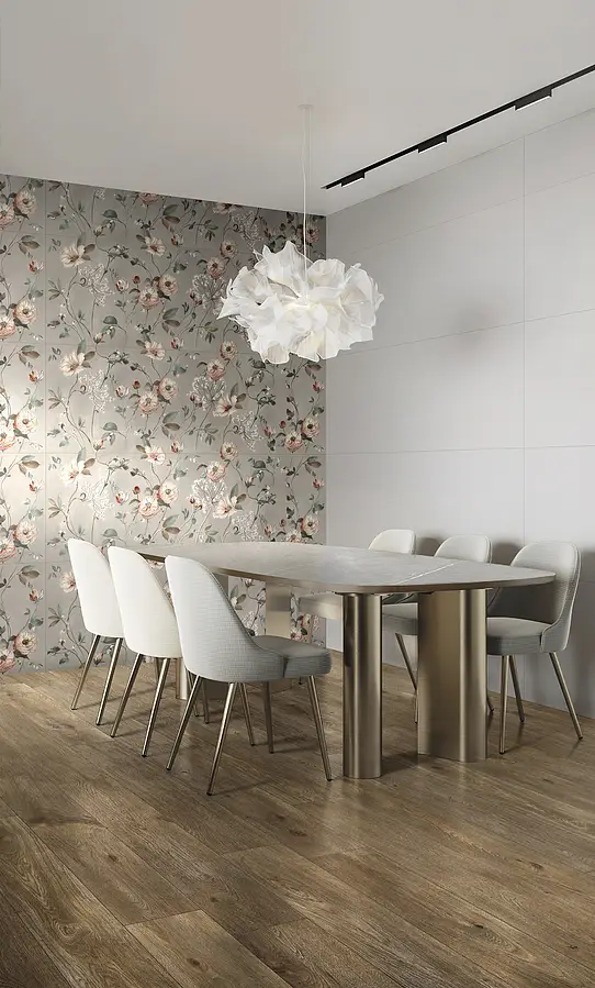 Background tile, Color white, Ceramics, 60x180 cm, Finish matte