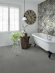 Background tile, Effect resin, Color grey, Glazed porcelain stoneware, 75x75 cm, Finish antislip