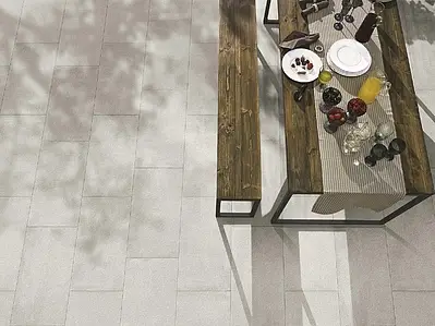 Background tile, Effect concrete, Color white, Unglazed porcelain stoneware, 30x60 cm, Finish antislip