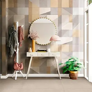 Background tile, Effect concrete, Color beige, Unglazed porcelain stoneware, 60x60 cm, Finish matte