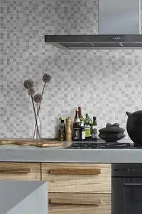 Mosaic tile, Effect concrete, Color grey, Ceramics, 20x50 cm, Finish matte