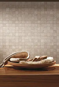 Mozaika, Efekt betonu, Kolor beżowy, Ceramika, 30x30 cm, Powierzchnia matowa