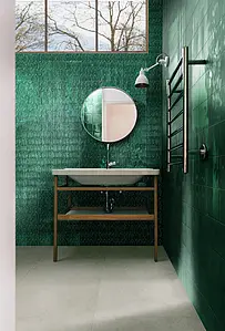 Background tile, Effect unicolor, Color green, Glazed porcelain stoneware, 15x15 cm, Finish glossy