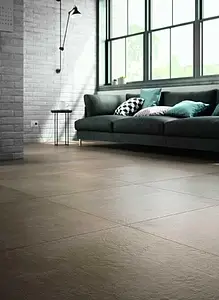Basistegels, Effect betonlook, Kleur bruine, Ongeglazuurd porseleinen steengoed, 60x60 cm, Oppervlak mat