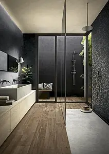 Background tile, Color black, Ceramics, 40x120 cm, Finish matte