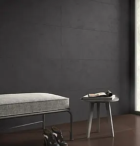 Background tile, Color black, Ceramics, 40x120 cm, Finish matte