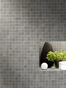 Mosaico, Colore grigio, Ceramica, 40x40 cm, Superficie opaca