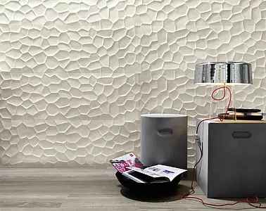 Background tile, Color white, Ceramics, 40x120 cm, Finish matte